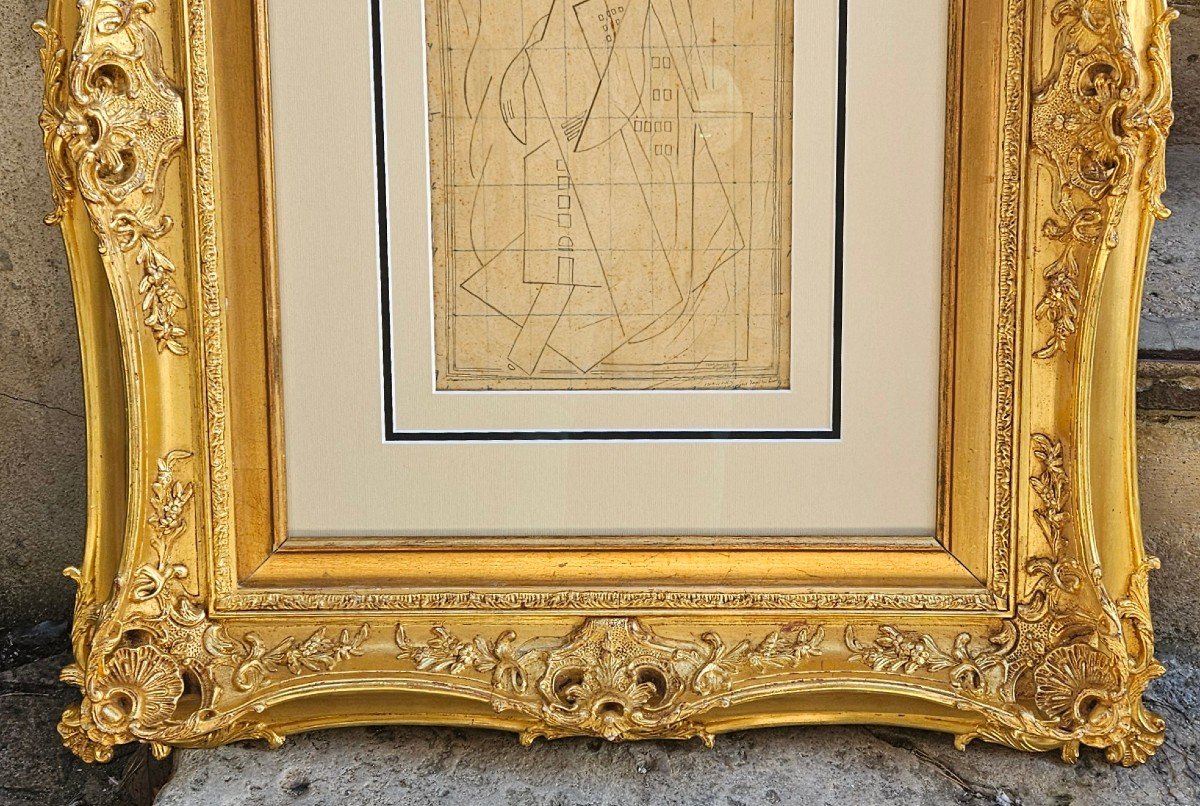 Cubist Drawing 1919 By Albert Gleizes 1881-1953-photo-4