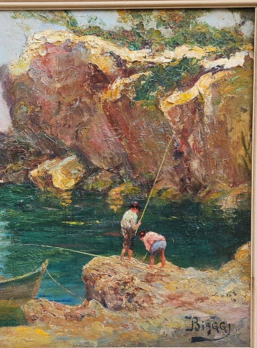 Provençal Cove By Biaggi 19th-20th Century-photo-1