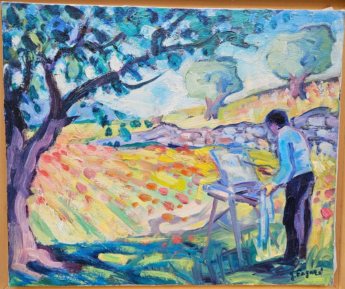 The Painter On The Motif By Gérard Fagard 1938-2021-photo-2