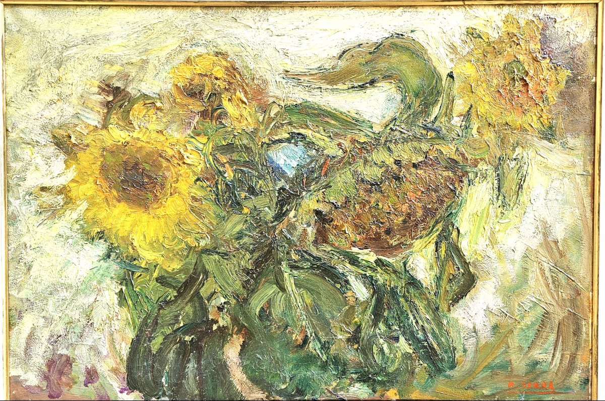 Les Tournesols Par Antoine Serra 1908-1995-photo-1
