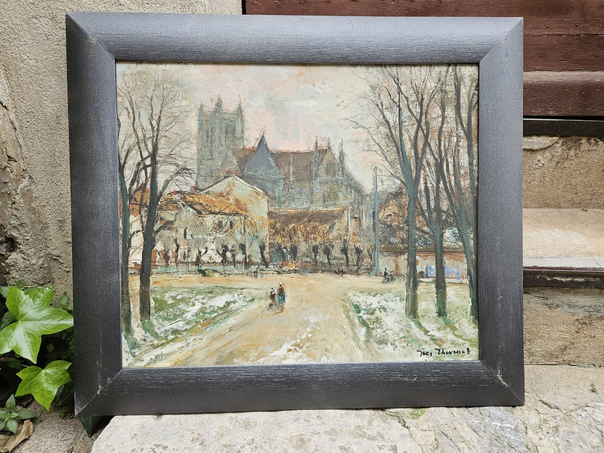 Paysage à La Cathédrale Par Jacques Thevenet 1891-1989-photo-8