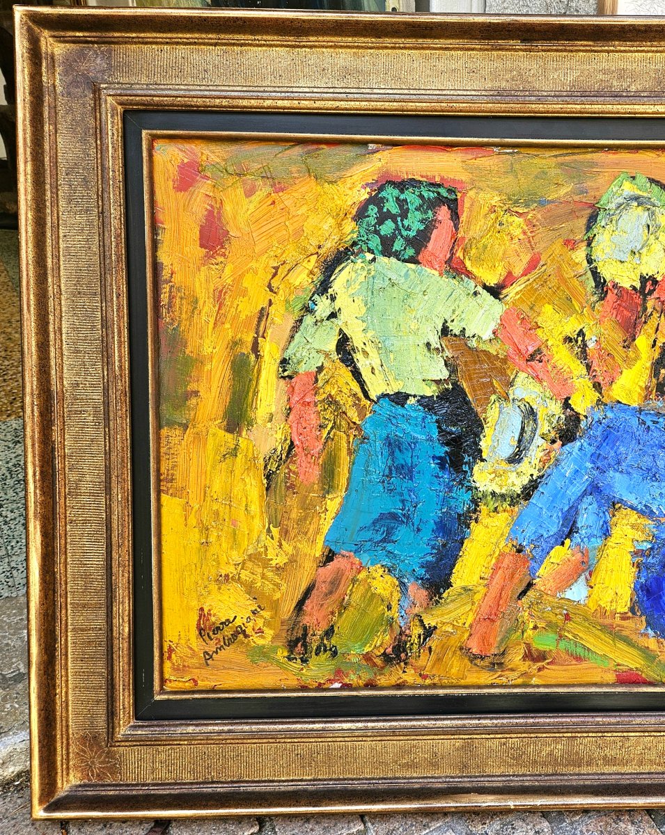 Peasants At Work By Pierre Ambrogiani 1907-1985-photo-3