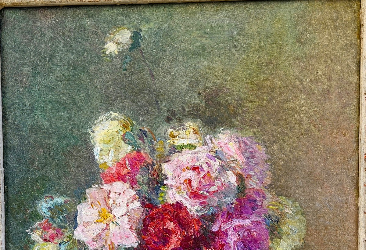 Bouquet De Fleurs impressionniste Par Albert Lebourg 1849-1928-photo-6