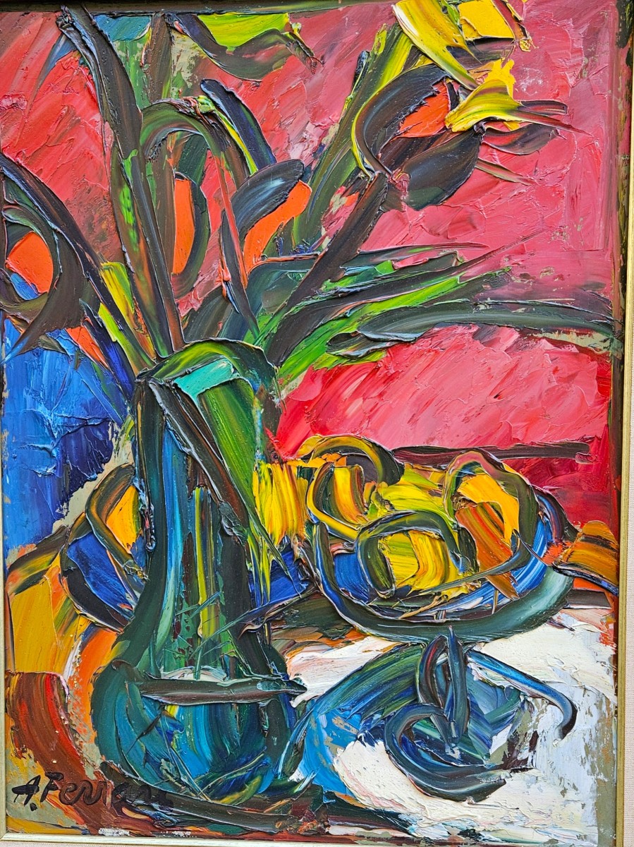 Fleurs Et Fruits Par Antoine Ferrari 1910-1995-photo-2