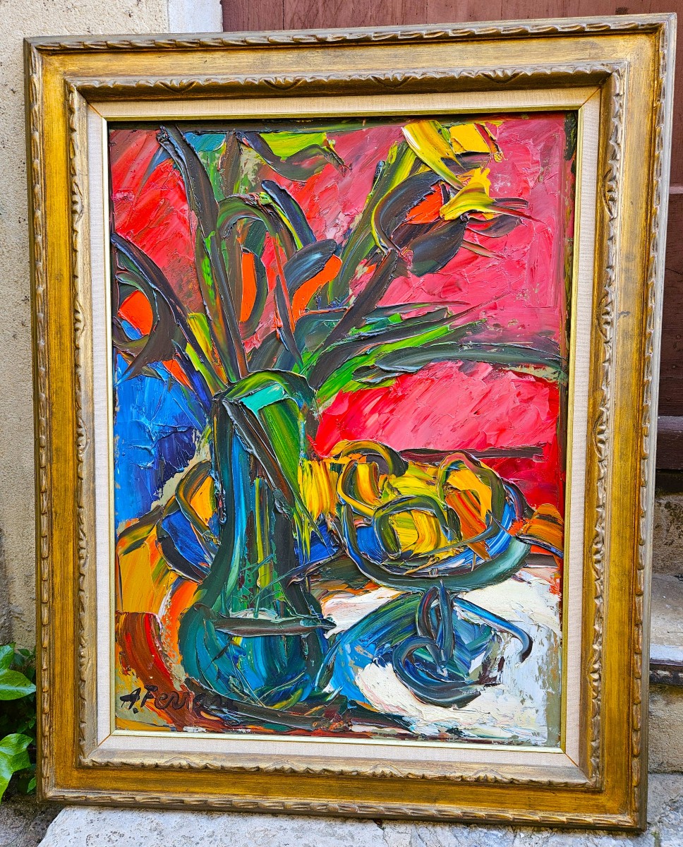 Fleurs Et Fruits Par Antoine Ferrari 1910-1995