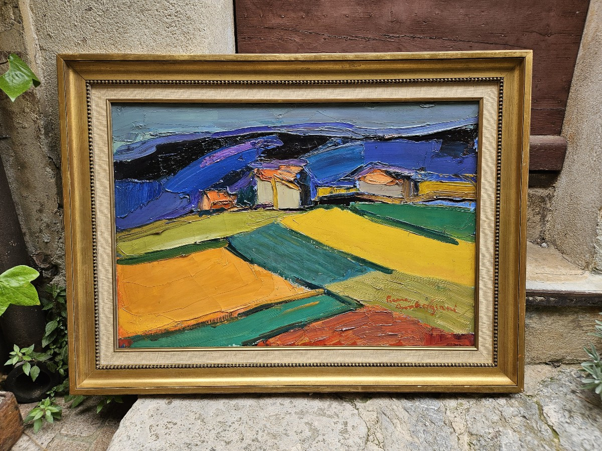 Landscape Of Provence By Pierre Ambrogiani 1907-1985-photo-3