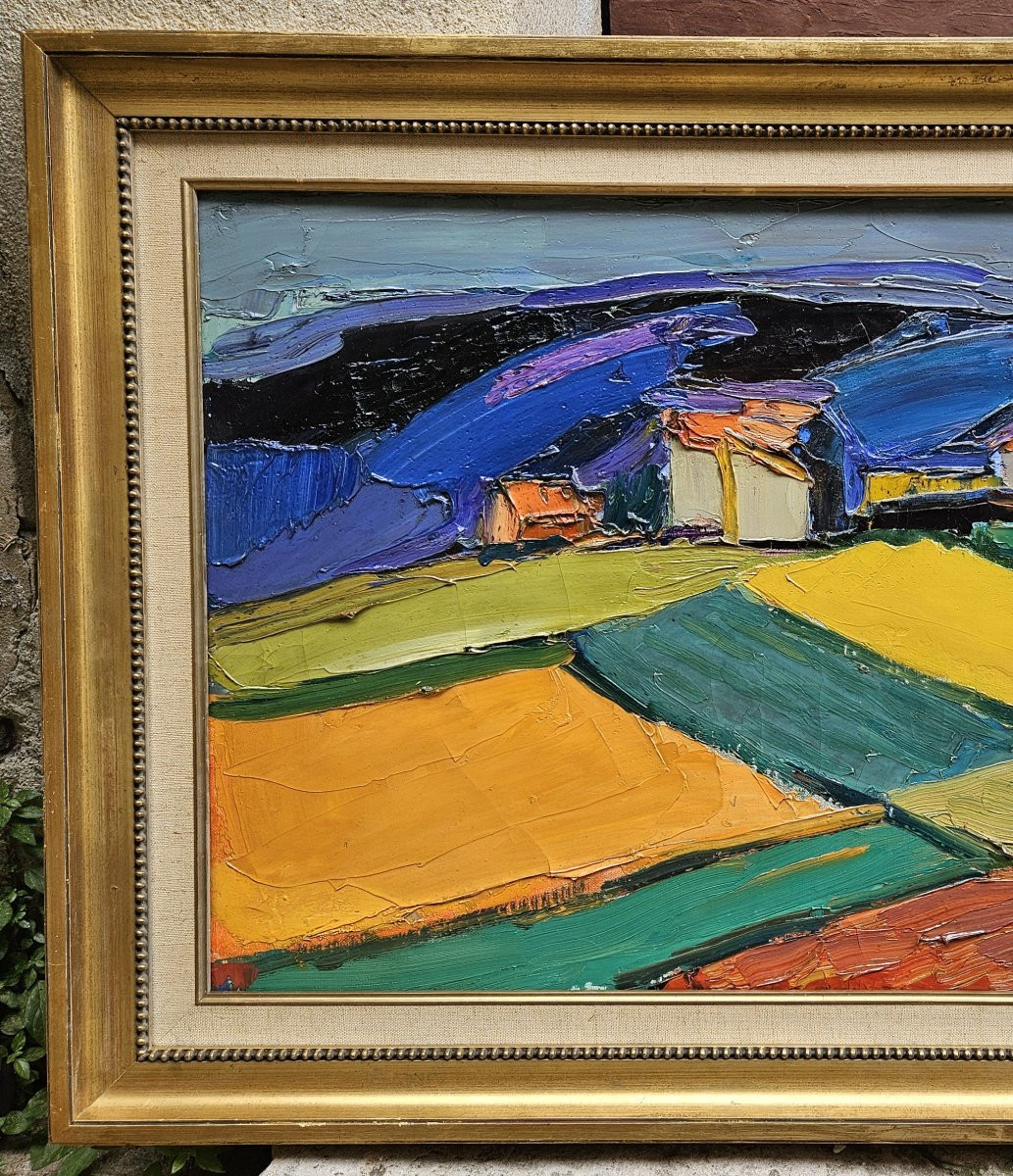 Landscape Of Provence By Pierre Ambrogiani 1907-1985-photo-3