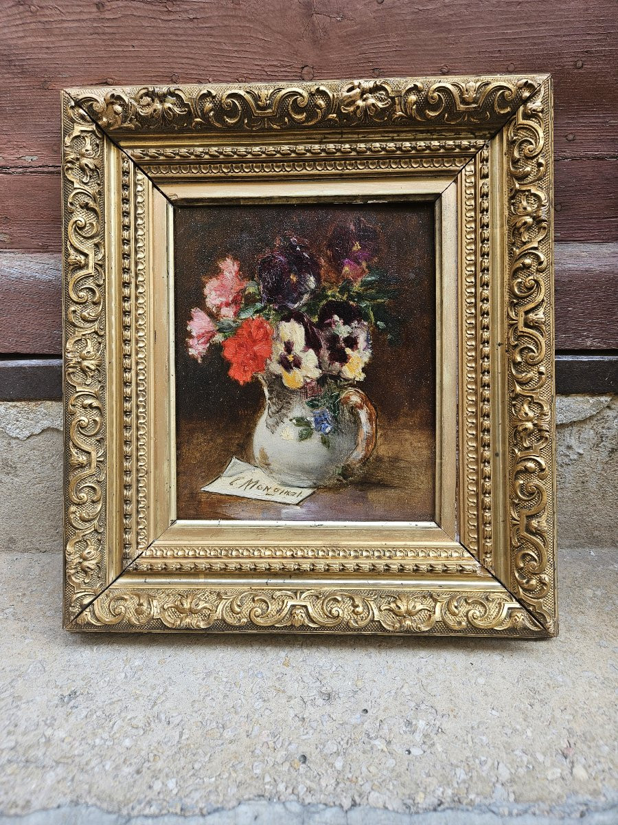 Anémones Dans Un Pot Par Charles Monginot 1825-1900-photo-1
