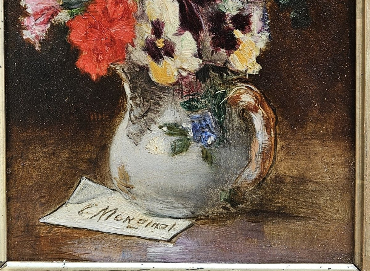 Anémones Dans Un Pot Par Charles Monginot 1825-1900-photo-5