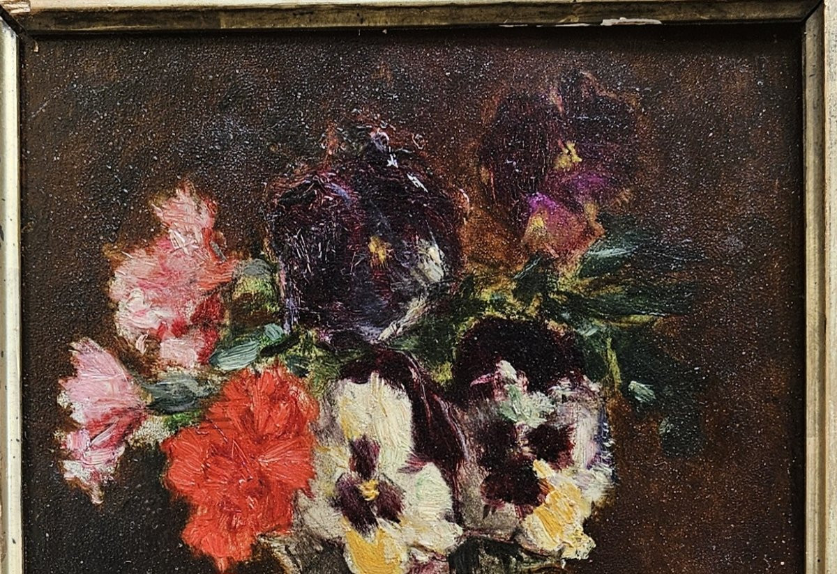 Anémones Dans Un Pot Par Charles Monginot 1825-1900-photo-6