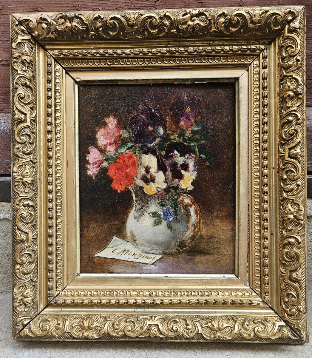 Anémones Dans Un Pot Par Charles Monginot 1825-1900