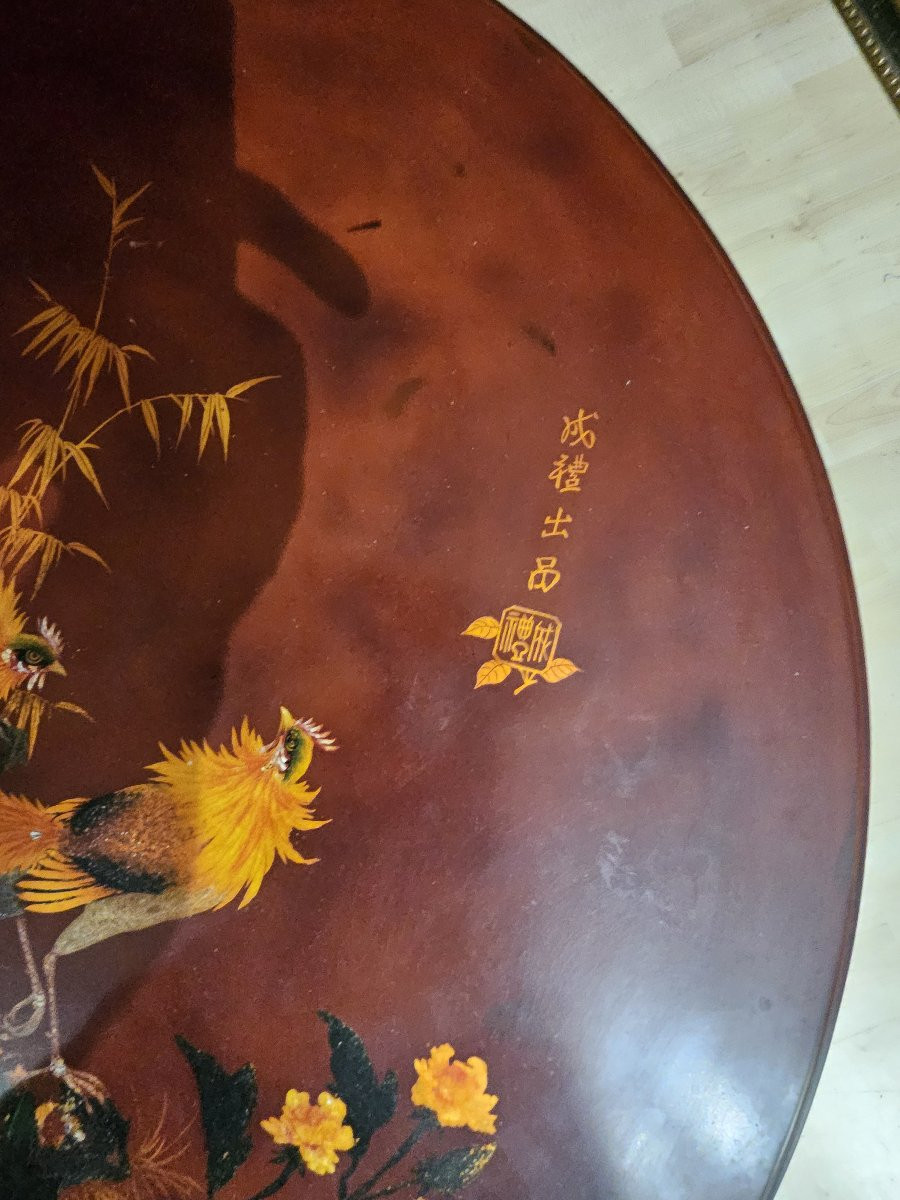 Table Basse  Laquée Vietnam Thanh Ley Estampillée-photo-4