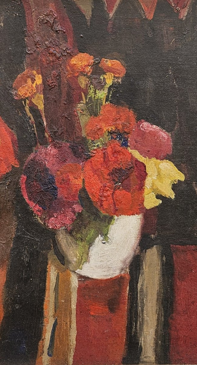 Two Flowers Oriantals By Alfred Dabat 1869-1935-photo-2