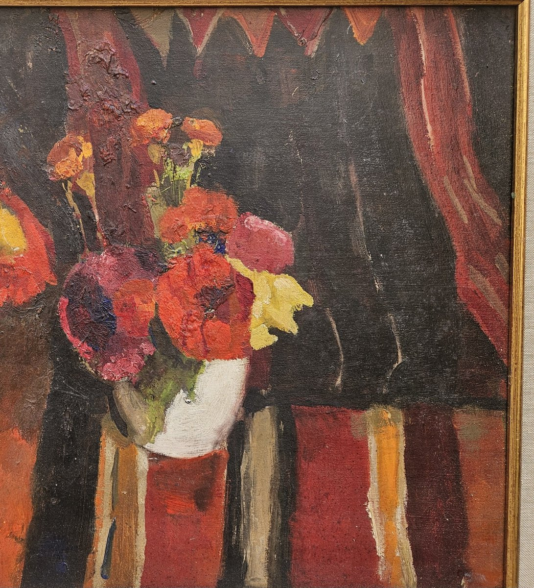 Two Flowers Oriantals By Alfred Dabat 1869-1935-photo-5