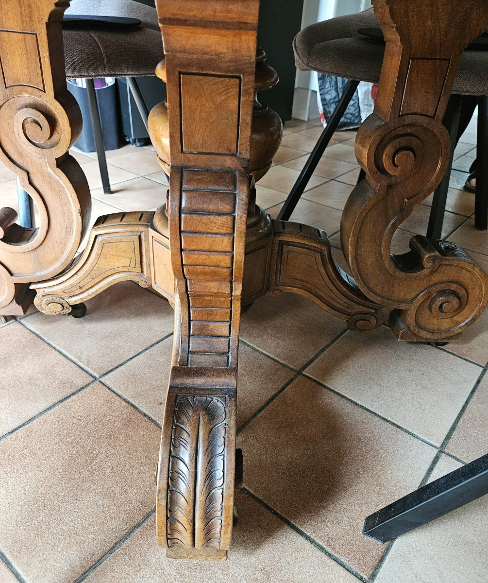 Table De Salle à Manger En Noyer Napoléon III-photo-1