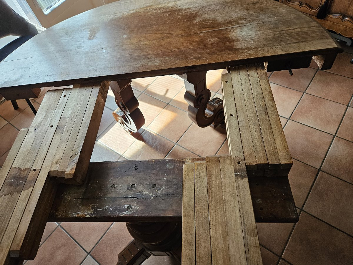 Table De Salle à Manger En Noyer Napoléon III-photo-3