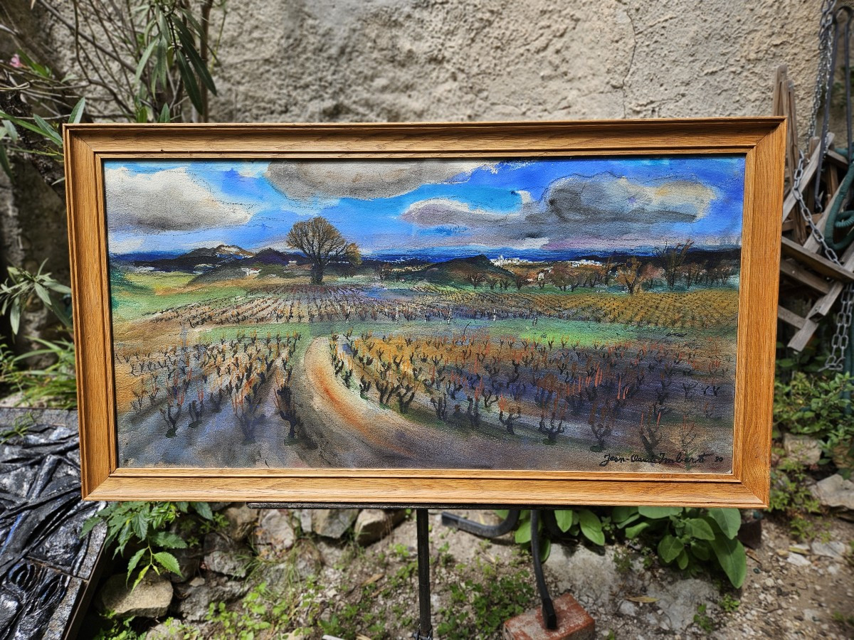 Paysage de Provence par Jean-Claude IMBERT 1919-1993-photo-2