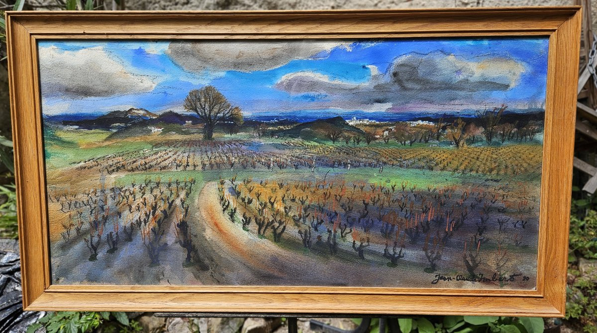 Paysage de Provence par Jean-Claude IMBERT 1919-1993-photo-1