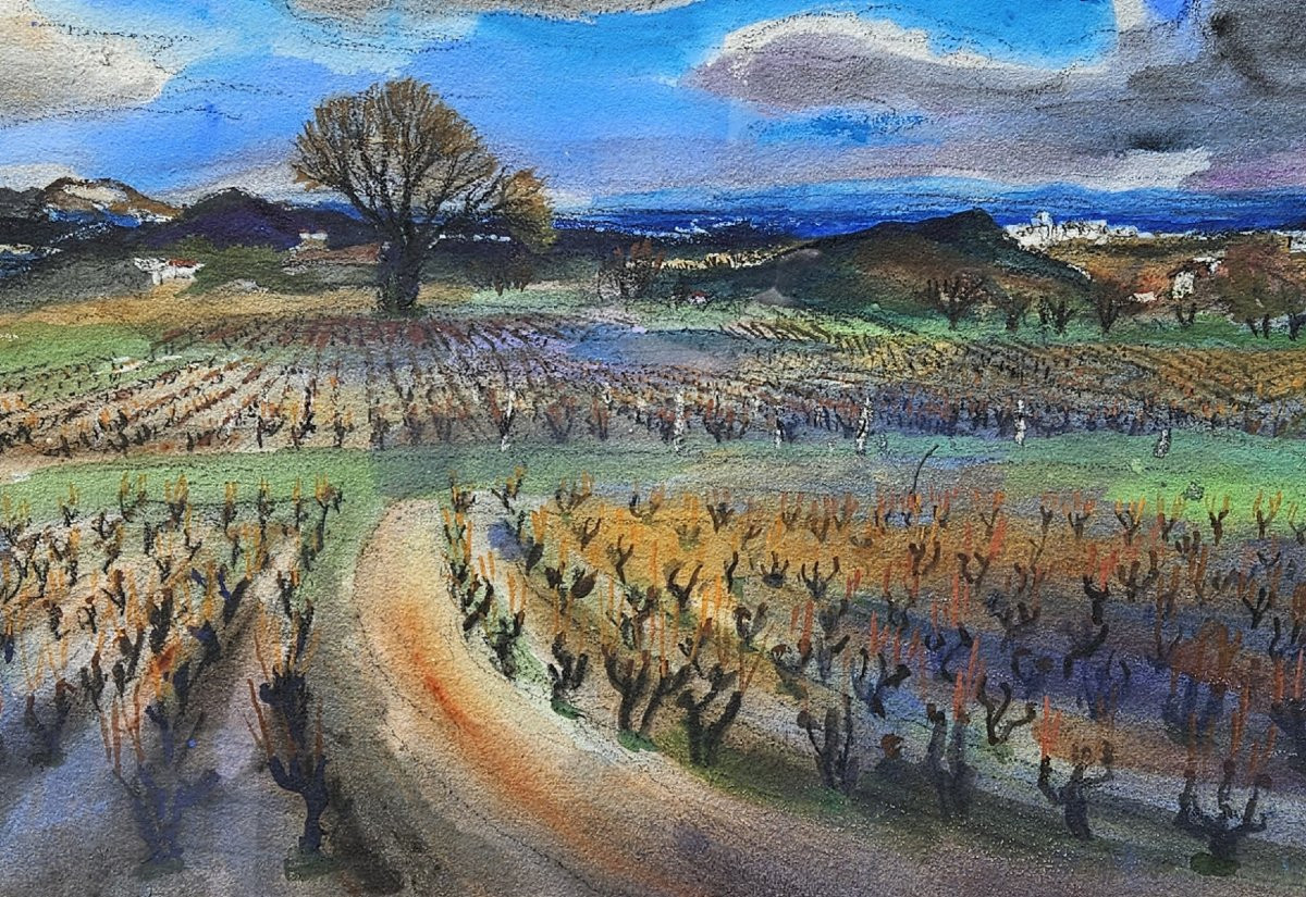 Paysage de Provence par Jean-Claude IMBERT 1919-1993-photo-2