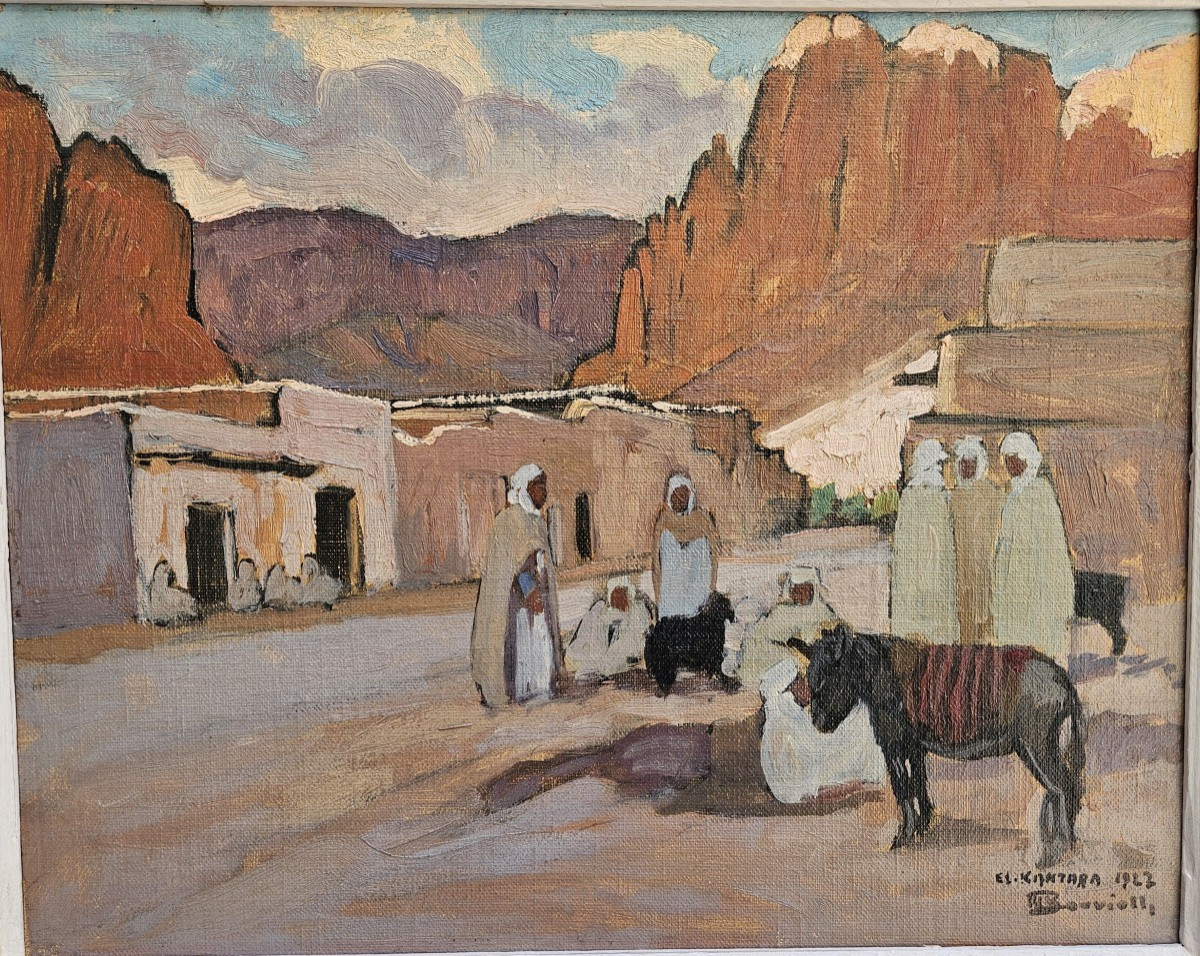 Oriental Landscape By Maurice Bouviolle 1893-1971-photo-2