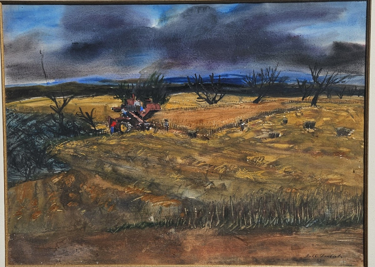 Landscape Of Provence By Jean Claude Imbert 1919-1993-photo-2