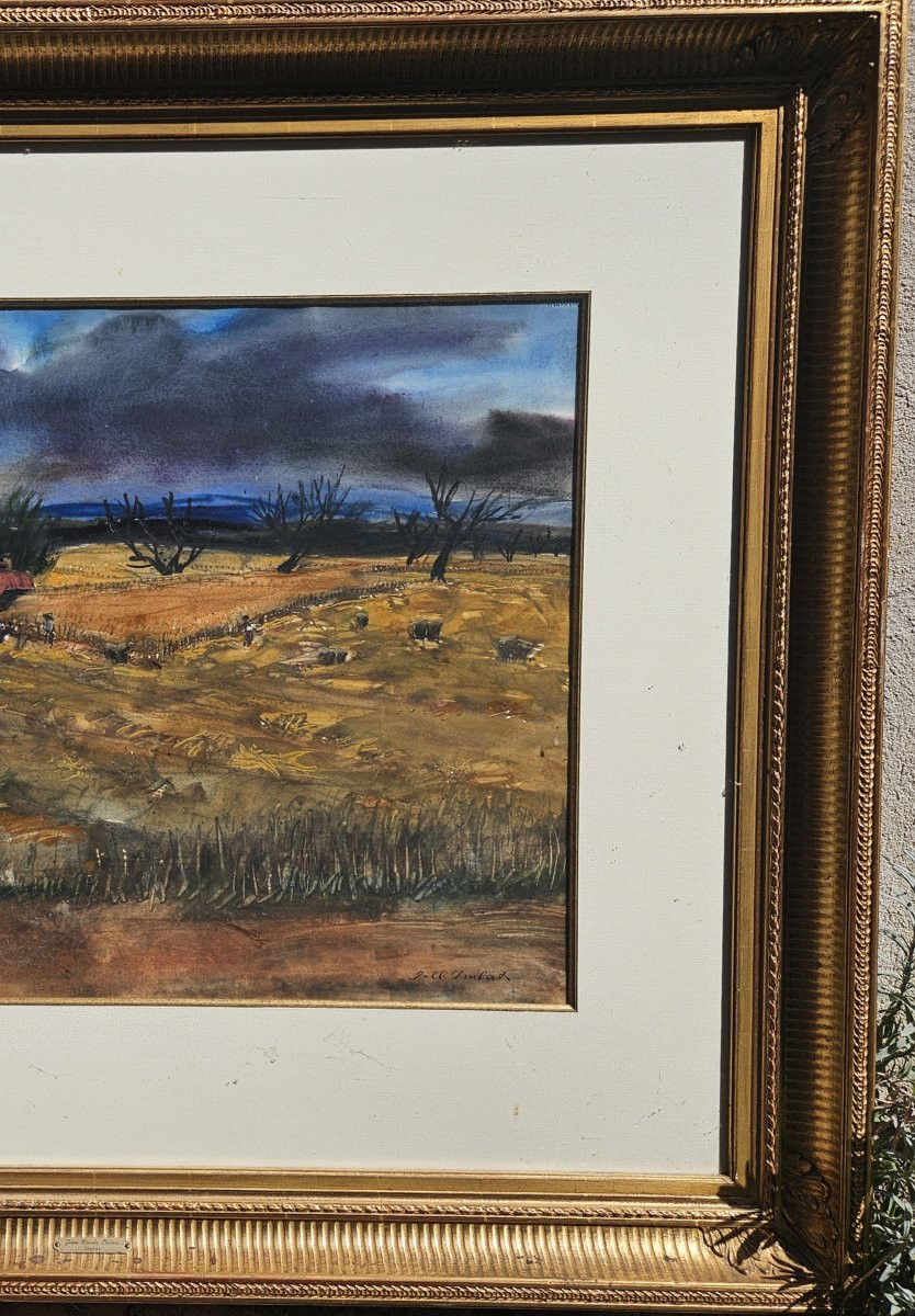 Landscape Of Provence By Jean Claude Imbert 1919-1993-photo-1