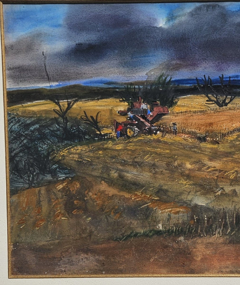 Landscape Of Provence By Jean Claude Imbert 1919-1993-photo-5