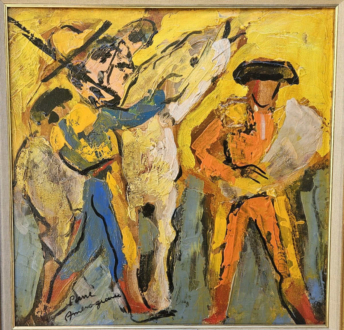 Bullfighter By Pierre Ambrogiani 1907-1985-photo-1