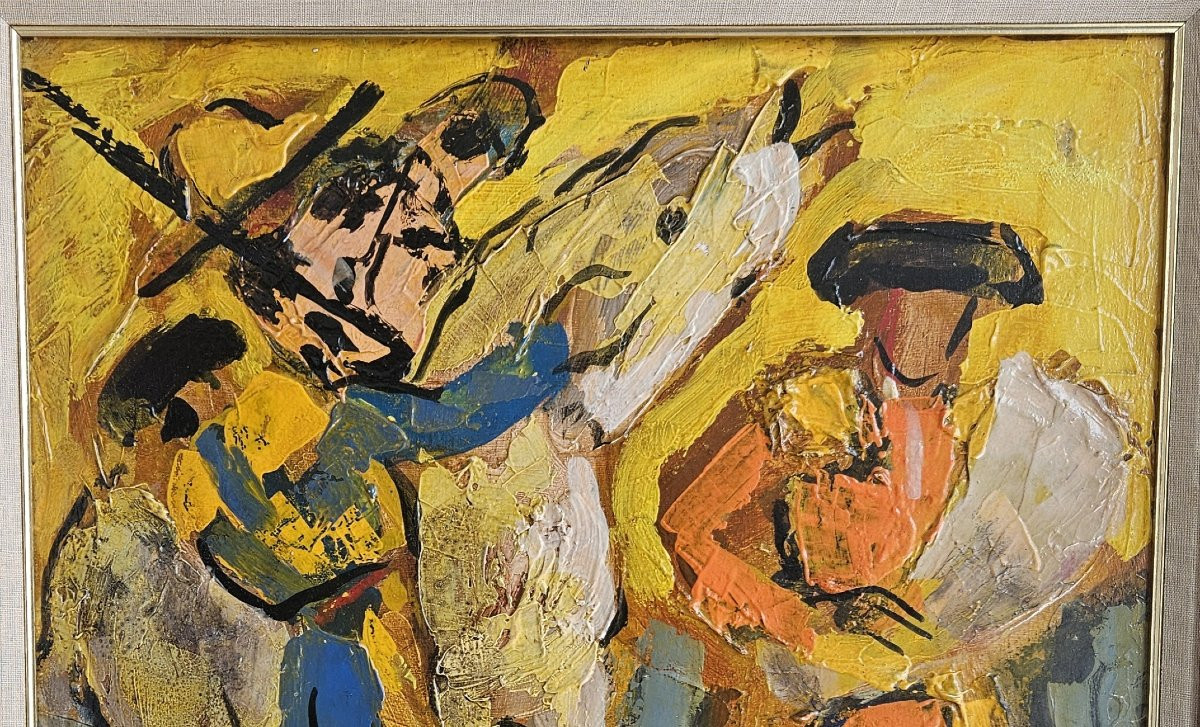 Bullfighter By Pierre Ambrogiani 1907-1985-photo-4