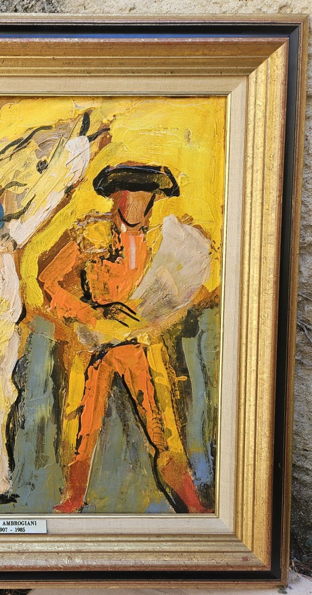 Bullfighter By Pierre Ambrogiani 1907-1985-photo-8