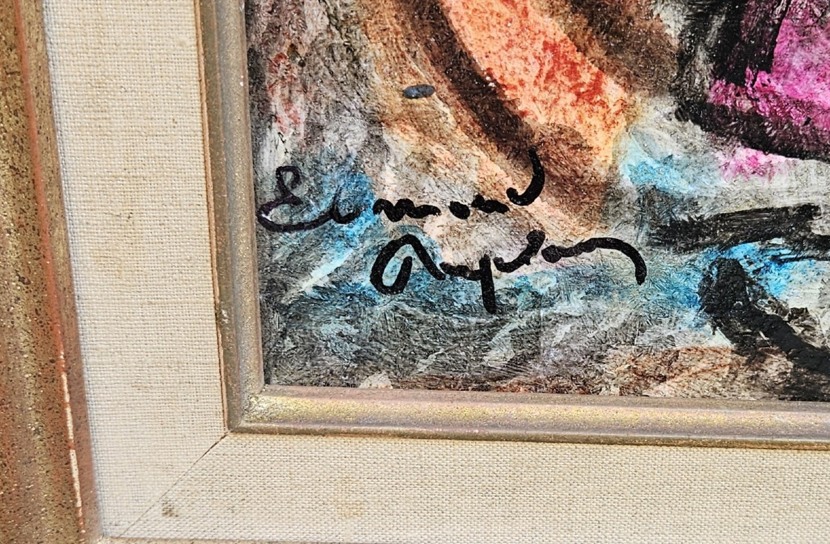 Les trois marins par Edmond DUPLAN 1910-1994-photo-3