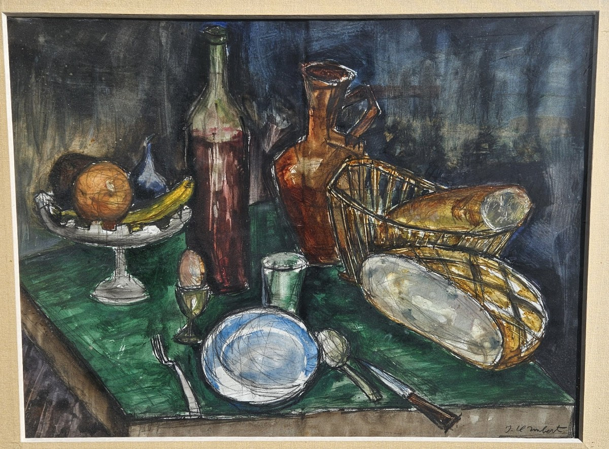 Composition sur une table par jean Claude IMBERT 1919-1993-photo-3