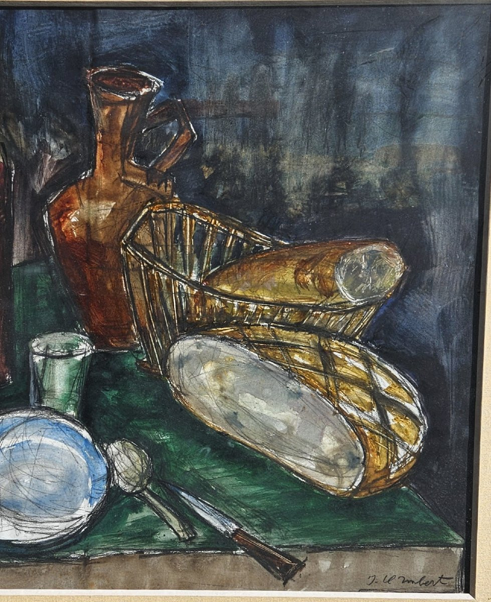 Composition sur une table par jean Claude IMBERT 1919-1993-photo-6