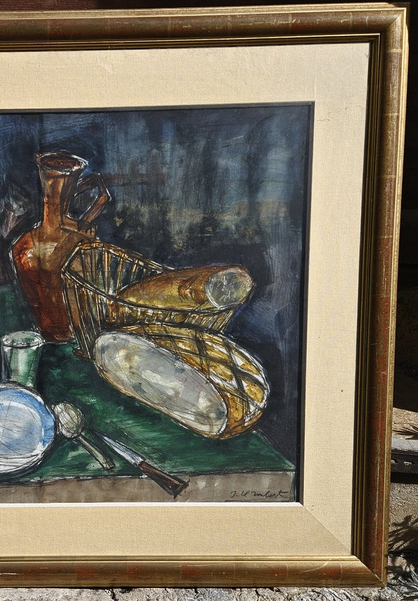 Composition sur une table par jean Claude IMBERT 1919-1993-photo-7