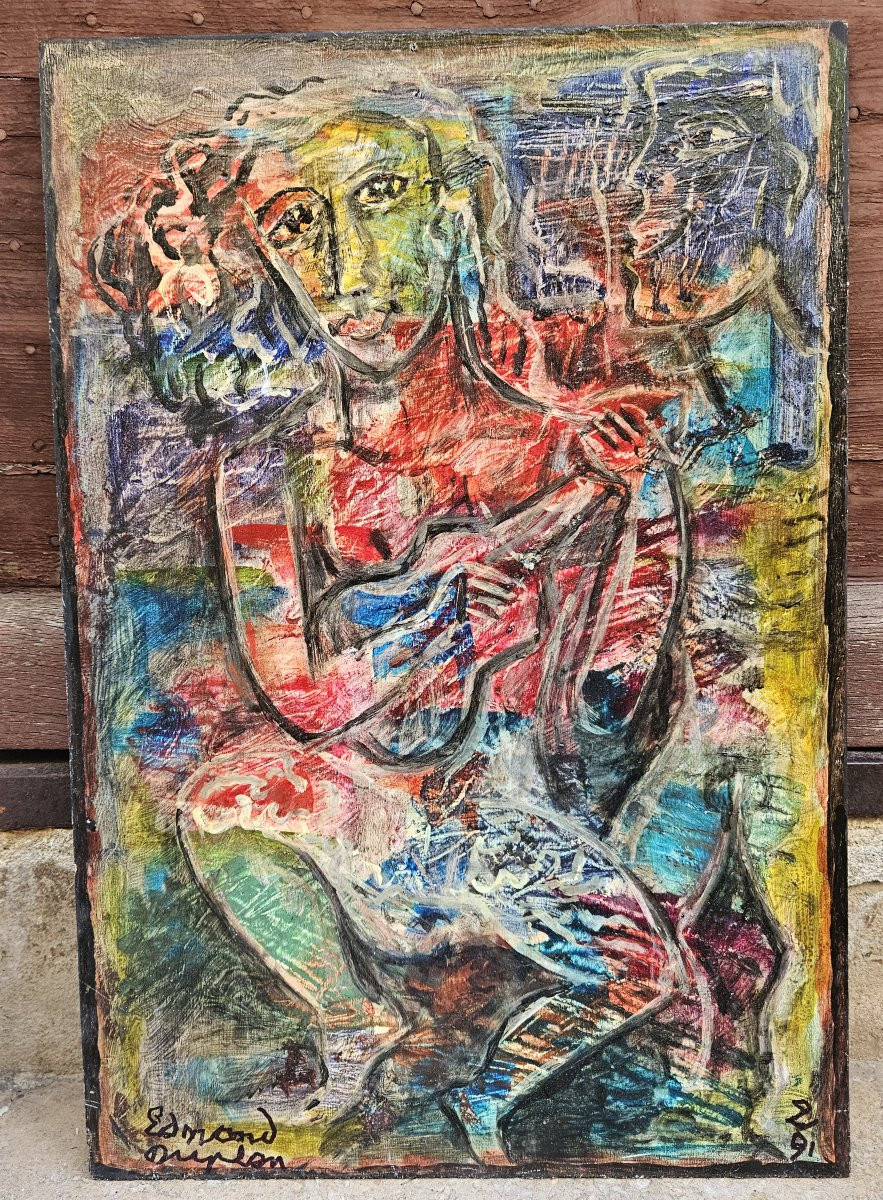Le guitariste par Edmond DUPLAN 1910-1995-photo-1