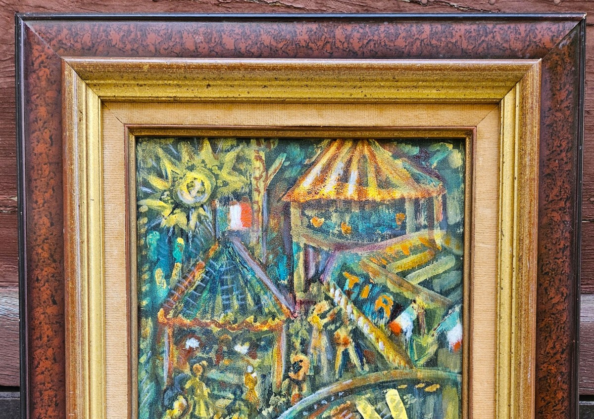 la fête foraine par Edmond DUPLAN 1910-1994-photo-2