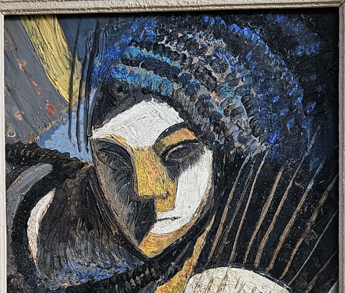 Portrait cubiste par Gabriel LAURIN D'AIX 1901-1973-photo-6