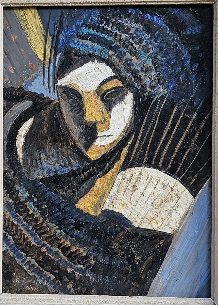 Portrait cubiste par Gabriel LAURIN D'AIX 1901-1973