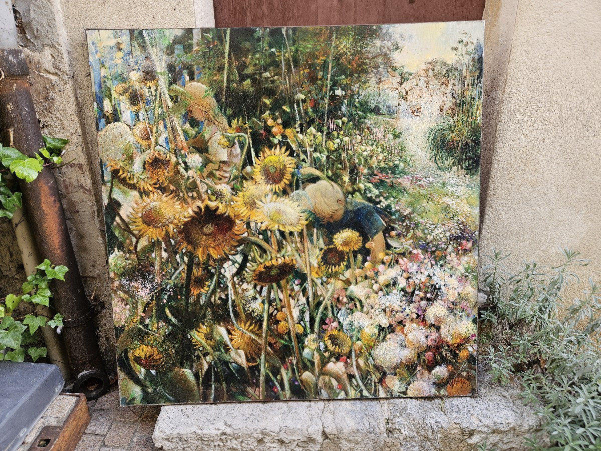 Sunflowers By Robert Vernet Bonfort 1934-2017-photo-2