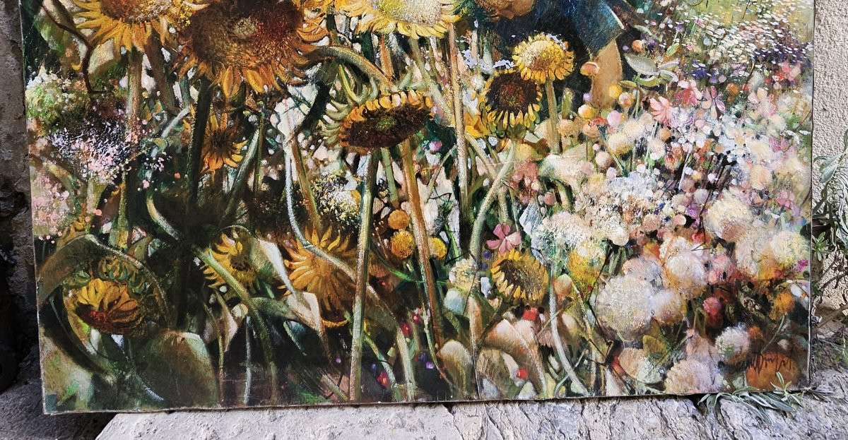 Sunflowers By Robert Vernet-bonfort 1934-2017-photo-2
