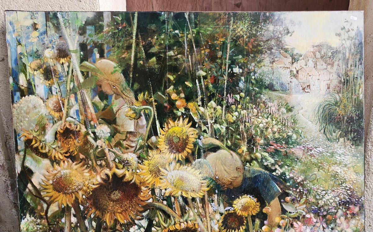 Sunflowers By Robert Vernet-bonfort 1934-2017-photo-3