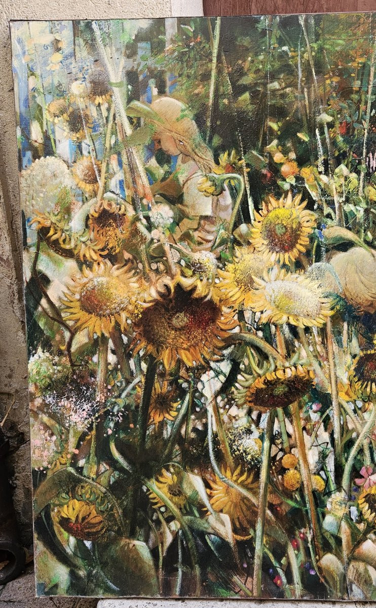 Sunflowers By Robert Vernet Bonfort 1934-2017-photo-4