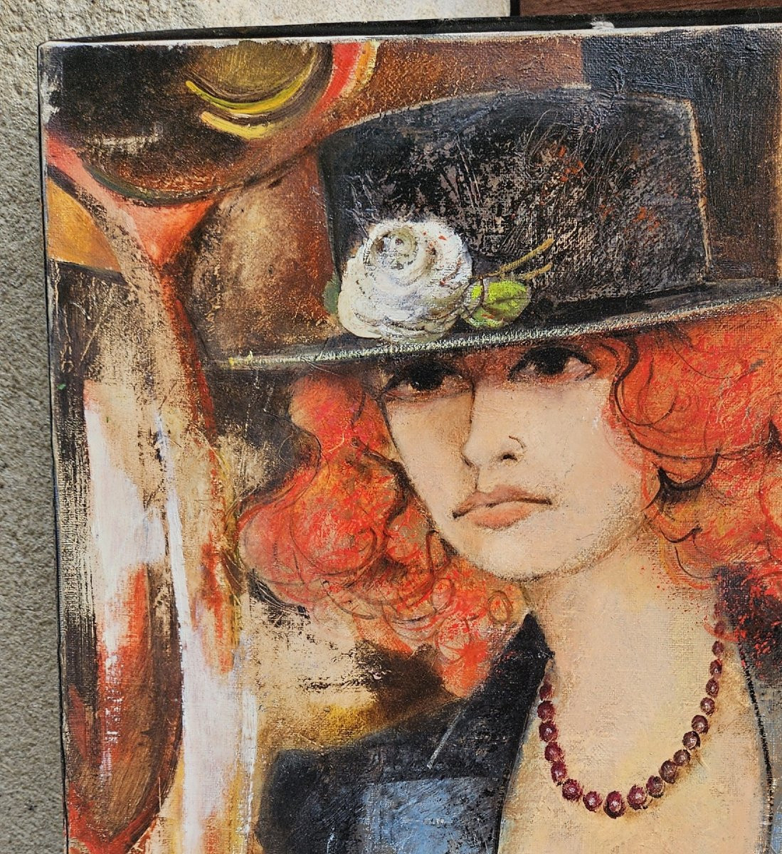 Young Woman With A Hat By Roger Vernet Bonfort 1934-2017-photo-5