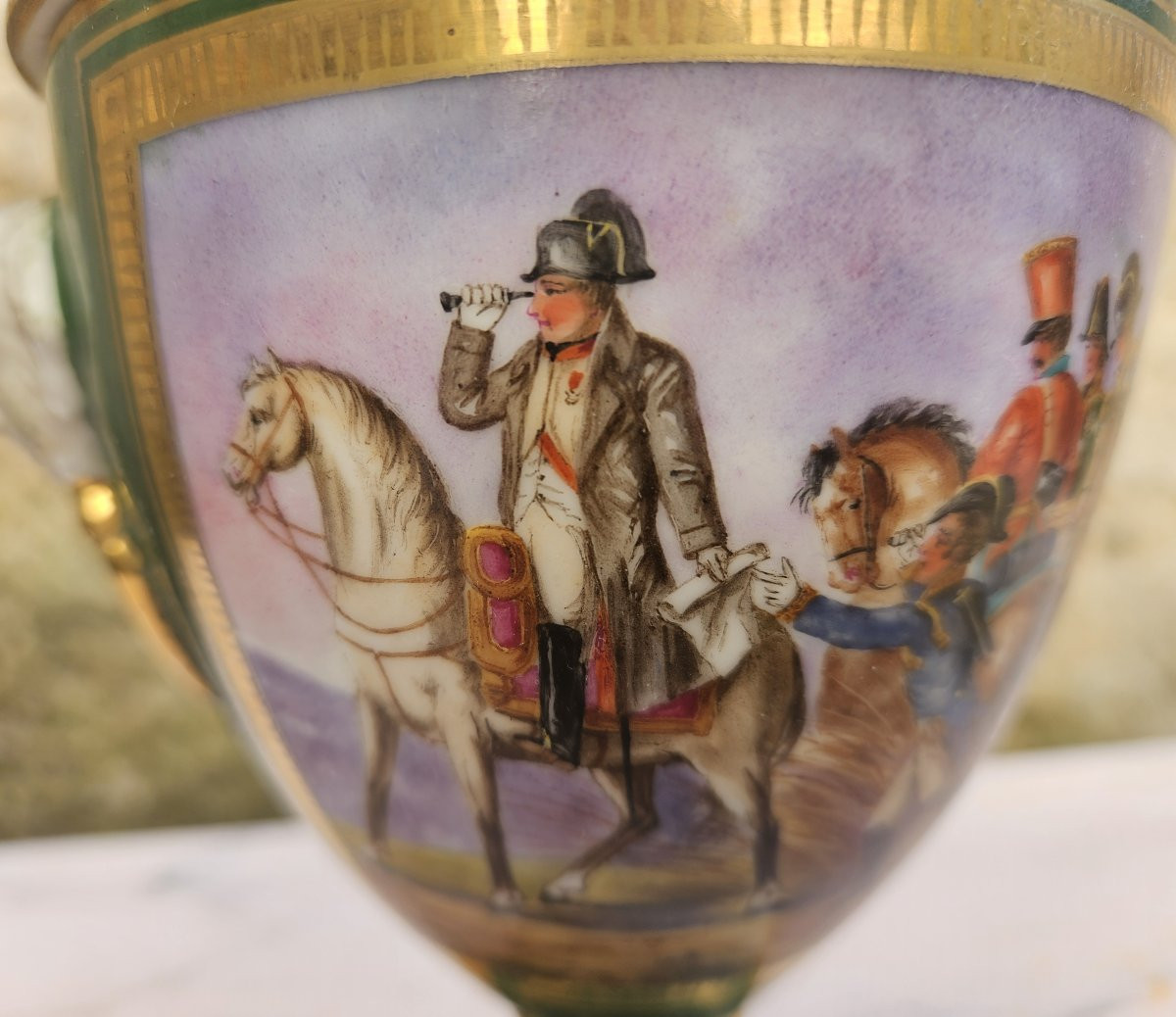 Napoleon I Paris Porcelain Covered Pot-photo-3