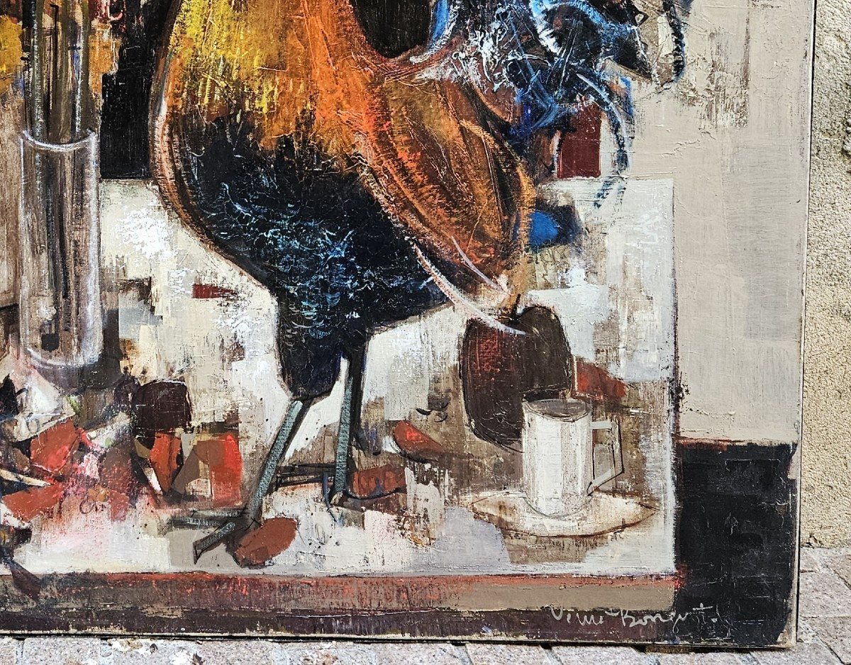 The Rooster And The Coffee Pot 1963 By Robert Vernet-bonfort 1934-2017-photo-4