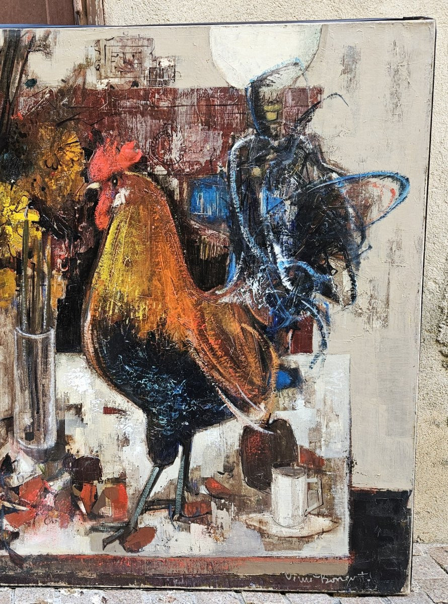The Rooster And The Coffee Pot 1963 By Robert Vernet-bonfort 1934-2017-photo-4