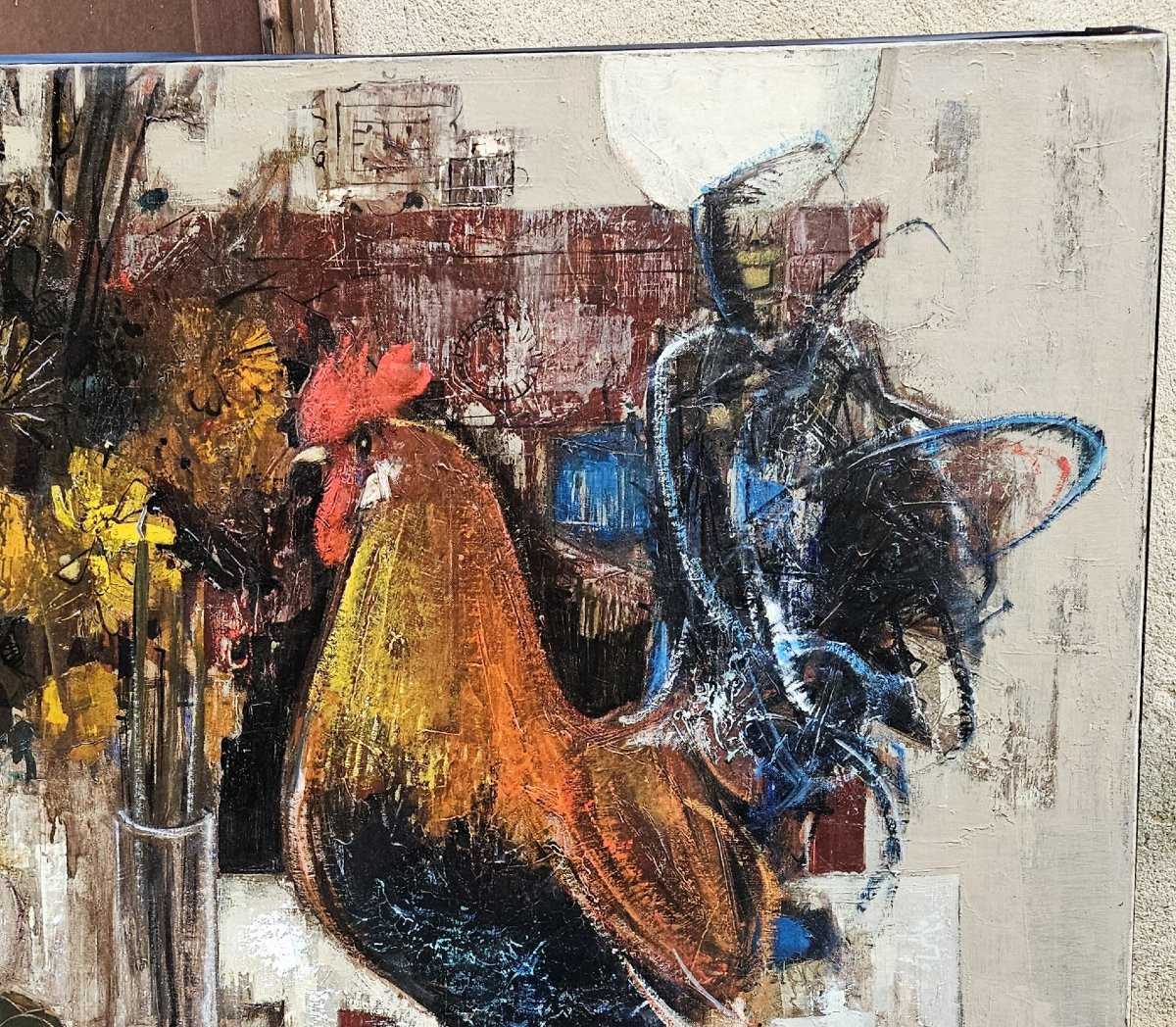 The Rooster And The Coffee Pot 1963 By Robert Vernet-bonfort 1934-2017-photo-5