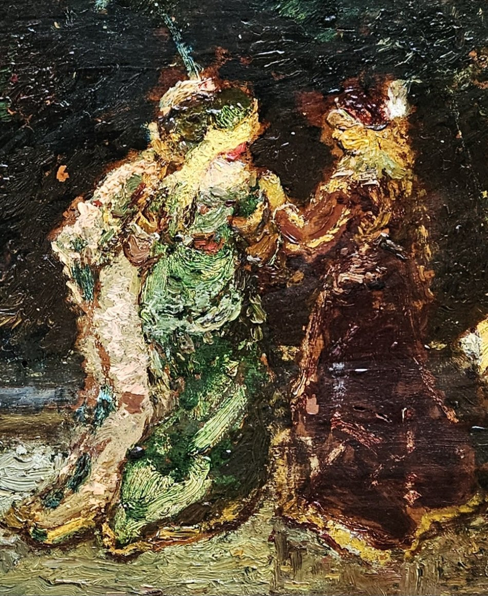The Lesson Of Love In A Park By Adolphe Monticelli 1824-1886-photo-5