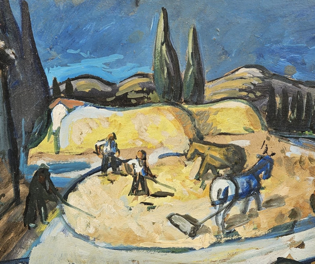 La récolte du blé par Auguste CHABAUD 1882-1955-photo-3