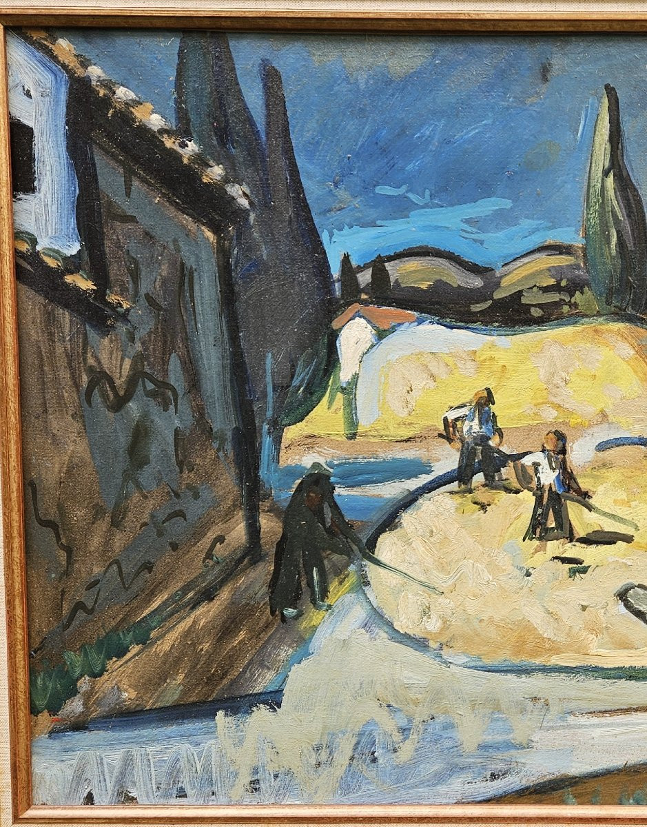 La récolte du blé par Auguste CHABAUD 1882-1955-photo-4